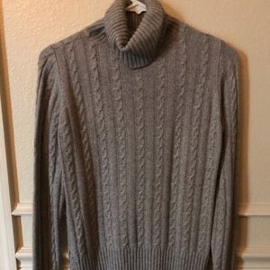 Gray cable knit sweater